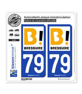 79 Bressuire - Ville | Autocollant plaque immatriculation