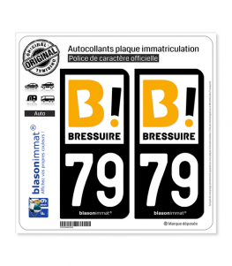 Bressuire 79 ville Stickers blason autocollant adhésif 