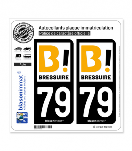 79 Bressuire - Ville | Autocollant plaque immatriculation