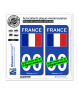 France - Drapeau | Autocollant plaque immatriculation