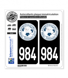 984-H TAAF - Territoire | Autocollant plaque immatriculation