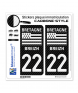 22 Bretagne - LT Carbone-Style | Stickers plaque immatriculation