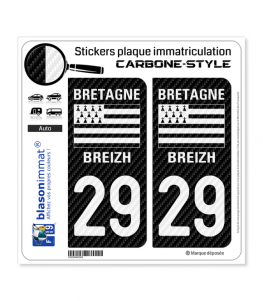 Autocollant sticker voiture moto blason ville drapeau bretagne