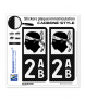 2AB Corse - LT Carbone-Style | Stickers plaque immatriculation
