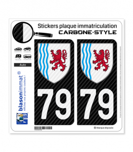 79 Nouvelle-Aquitaine - LT Carbone-Style | Stickers plaque immatriculation