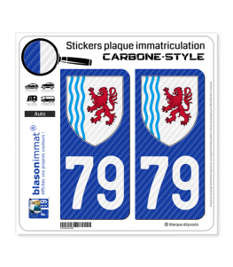 79 Nouvelle-Aquitaine - LT Carbone-Style | Stickers plaque immatriculation