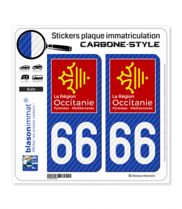 66 Occitanie - LT Carbone-Style | Stickers plaque immatriculation
