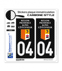 04 Région Sud - LT Carbone-Style | Stickers plaque immatriculation