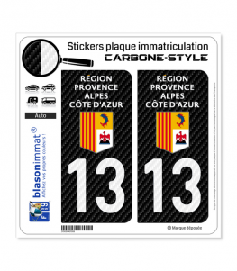 13 Région Sud - LT Carbone-Style | Stickers plaque immatriculation