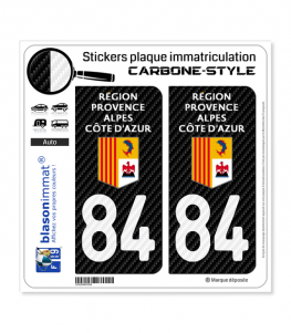 84 Région Sud - LT Carbone-Style | Stickers plaque immatriculation