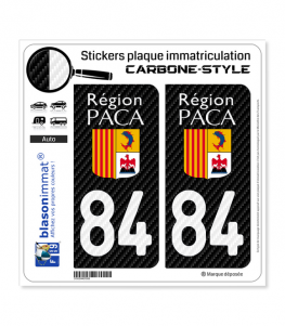 84 PACA - LT Carbone-Style | Stickers plaque immatriculation