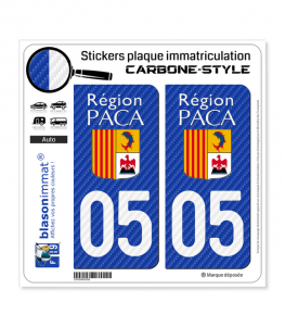 05 PACA - LT Carbone-Style | Stickers plaque immatriculation