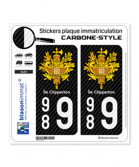 Blasonimmat - 2 Stickers Plaque Immatriculation Région PACA (13) - Style Carbone Blanc, Résistants Aux Intempéries, Fabriqués En France - 3