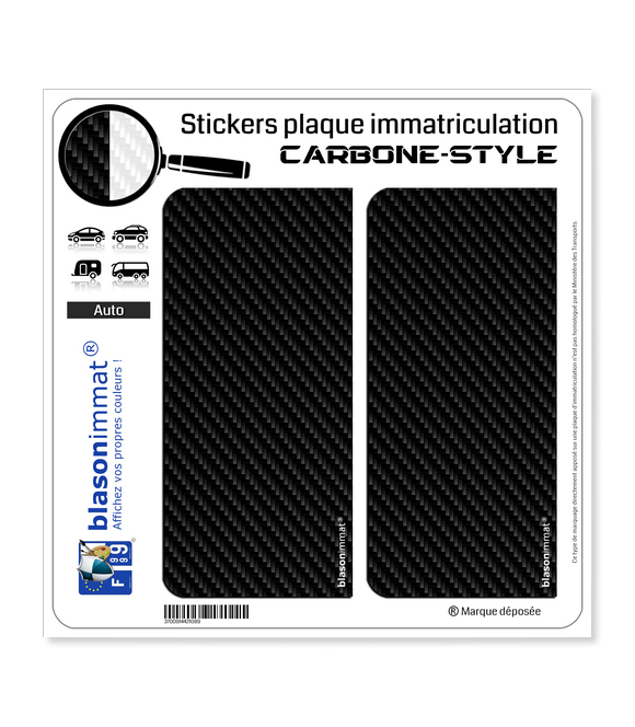 Incognito de Gauche - Carbone-Style | Stickers plaque immatriculation