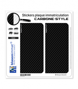 Incognito de Droite - Carbone-Style | Stickers plaque immatriculation