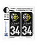 34 Thau Archipel - Carbone-Style | Stickers plaque immatriculation