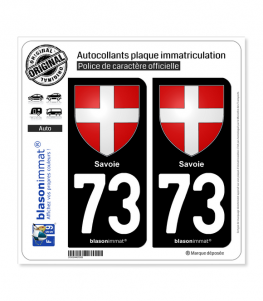 73 Savoie - Armoiries | Autocollant et plaque immatriculation