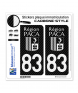 83 PACA - White Carbone-Style | Stickers plaque immatriculation