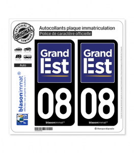 08 Grand Est - Région | Autocollant plaque immatriculation