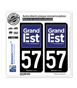 57 Grand Est - Région | Autocollant plaque immatriculation