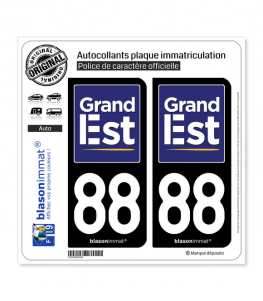 88 Grand Est - Région | Autocollant plaque immatriculation