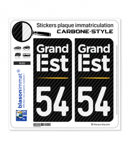 Autocollants Plaque Immatriculation Département 54 - Meurthe-et-Moselle Lorraine - Lot De 2