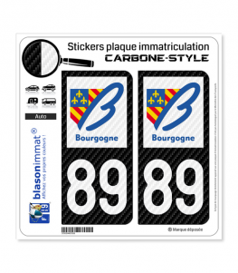 89 Bourgogne - LT Carbone-Style | Stickers plaque immatriculation