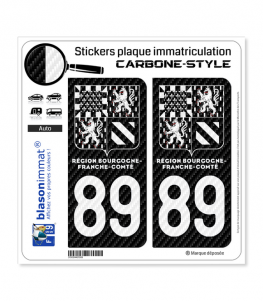 Lot De 4 Autocollants Département 89 Yonne Pour Plaques Immatriculation - Fabriqué En France - 7