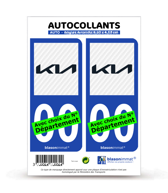 Kia | Autocollant plaque immatriculation