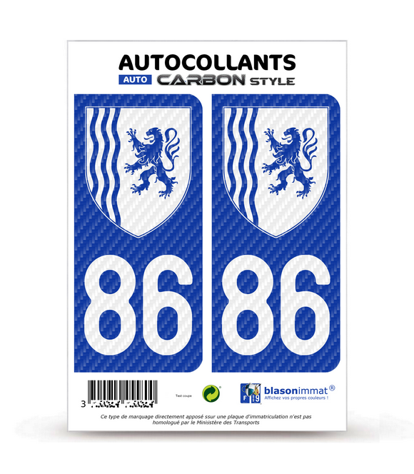 Autocollant Sticker Plaque d'immatriculation Voiture 17 Charente
