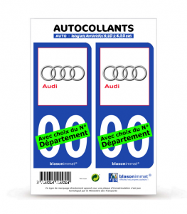 Audi | Autocollant plaque immatriculation