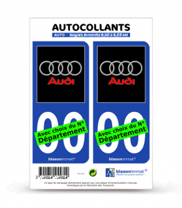 Audi - Black | Autocollant plaque immatriculation