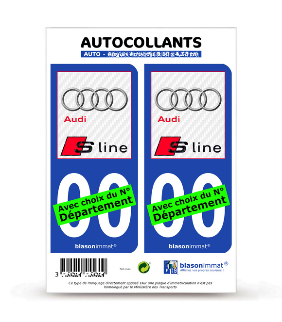 Autocollant 31 bleu pour plaque d'immatriculation