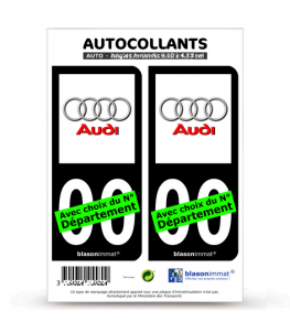 Audi - White | Autocollant plaque immatriculation