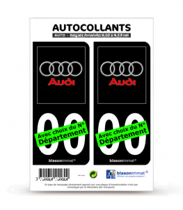 Audi - Black | Autocollant plaque immatriculation