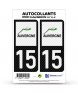 15 Auvergne - LT Carbone-Style | Stickers plaque immatriculation