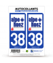 38 Alpe d'Huez - Commune | Autocollant plaque immatriculation
