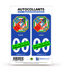 Latium Région - Armoiries (Italie) | Autocollant plaque immatriculation