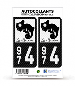 Autocollant Stickers Plaque D'immatriculation Voiture Auto 974 La