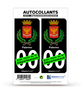 Palerme Ville - Armoiries | Autocollant plaque immatriculation
