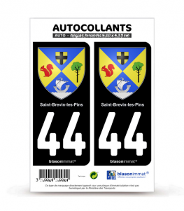 44 Saint-Brevin-les-Pins - Armoiries | Autocollant plaque immatriculation