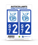 972 Martinique - LogoType | Autocollant plaque immatriculation