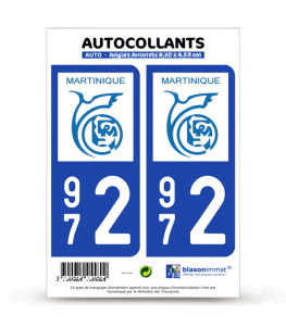 972 Martinique - LogoType | Autocollant plaque immatriculation