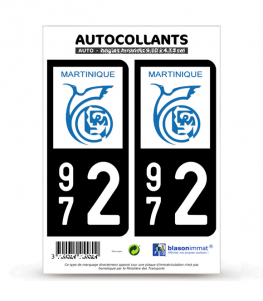 972 Martinique - LogoType | Autocollant plaque immatriculation