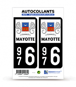 976 Mayotte - LogoType | Autocollant plaque immatriculation