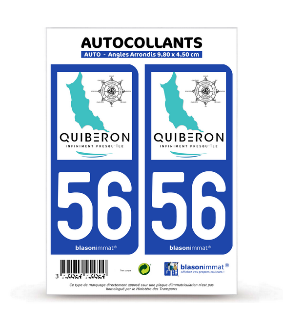 56 Quiberon - Presqu'Île | Autocollant plaque immatriculation