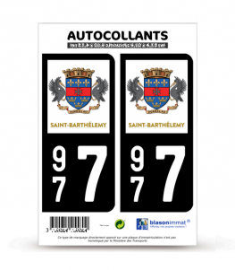 977 Saint-Barthélemy - Collectivité | Autocollant plaque immatriculation