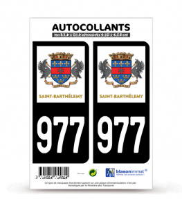 977-H Saint-Barthélemy - Collectivité | Autocollant plaque immatriculation