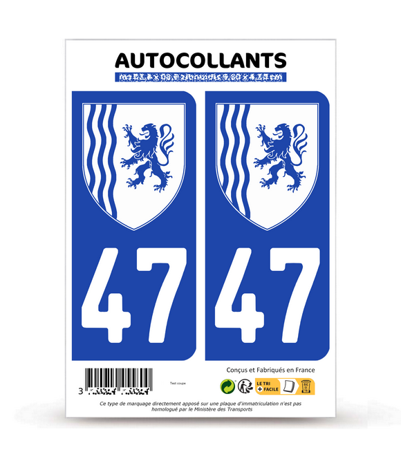 2 Autocollants Plaque Immatriculation Département 79 - Région Aquitaine - Stickers Officiels Qualité Française - Garantie 5 Ans