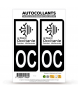 OC Occitanie - LogoType Bi-ton | Autocollant plaque immatriculation